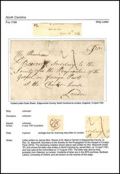 6605562: アメリカ合衆国・North Carolina - Pre-philately