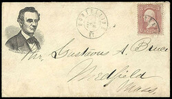 (Campaign) Abraham Lincoln. Beardless Lincoln woodcut portrait design ...