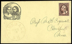 (Campaign) John Fremont. Portrait with wife Jessie in frame design on ...