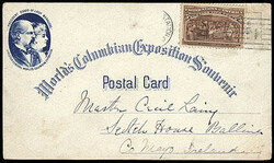 (Exposition) 1893 Columbian Exposition Postcards. Group of three ...