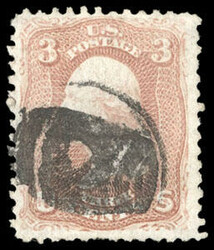 Barrel of Oil City, Pa. Bold virtually complete strike on 1861, 3¢ ...