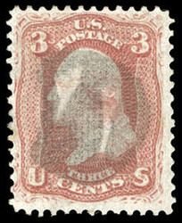 Bottle in Circle of Canton, Ms. Complete strike on 1868, 3¢ red, F. ...