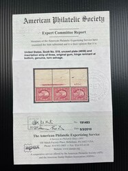 1917, 2¢ carmine, D.L. watermark, perf. 11. Left margin plate number ...