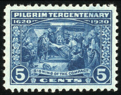 1920, 5¢ Pilgrim. O.g., never hinged, exceptional centering amid ...