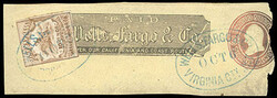 Wells Fargo & Co., 1862-64, 10¢ brown. Clear to large margins, ...