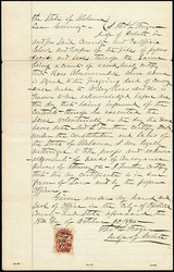 Alabama, 1866, Tax on Seals, $1 orange red, roulette 8. Canceled by ...