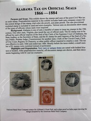 Alabama $1 & $2 Tax on Seals Issue Revenue Collection, 1866-84. ...
