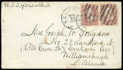 U.S.S. Housatonic. Manuscript endorsement at top left on cover to ...