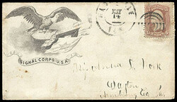 Eagle & Shield - "Signal Corps U.S.A." Patriotic design with banner ...