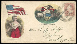 Pennsylvania - For the Union. Multicolored dual panel Magnus design ...