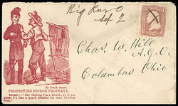 Protecting Secesh Property. Red humorous caricature design with ...