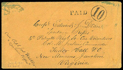 Confederacy (Spartanburg, S.C.). Bold "Paid" straight line and "10" ...