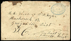 Confederacy, Columbia, S.C., 1861, 5¢ blue. Provisional handstamp ...