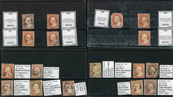 United States, 1851-57 3¢ Issue Reference Balance. Mix of most used ...