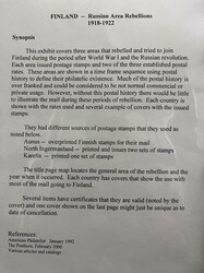 Finland, - Russian Area Rebellions, 1918-1922. Exhibit collection of ...