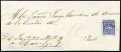 Ecuador, 1865, ½r blue. Ample to large well balanced margins, tied ...