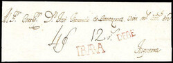 Ecuador (Ibarra) Ibara. Sharp strike of red second type condensed ...