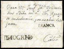 Ecuador, Llanogrande. Condensed straight line postmark on folded ...