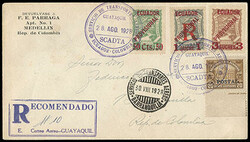 Ecuador, 1929, 50c on 10c Green, "Cts." Provisional Surcharge. With ...