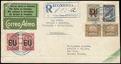Ecuador, 1928, 1½s blue, "Provisional" surcharge. With 1928, 20c ...