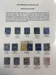 Ecuador, 1865, ½r Blue Issue Balance. Of 69 issues on exhibit pages; ...
