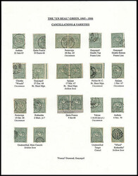Ecuador, 1865, 1r Green Issue Balance. Of 48 issues housed mostly on ...