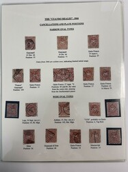 Ecuador, 1866, 4r Red Issue Balance. On three exhibit pages; includes ...