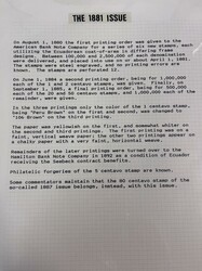 Ecuador, 1881-97 Coat of Arm Issues Collection. Housed and written-up ...