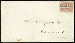 Prescott, A.T. June 9. Straightline postmark (Meyer 5, rarity 8) on ...