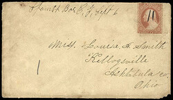 Spanish Bar, C.T. Sept 6 [ca 1861]. Black manuscript postmark ...