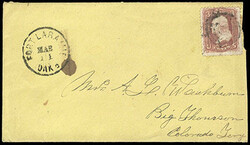 Fort Laramie, Daka Mar 11, [1866]. Partial strike of cds with target ...