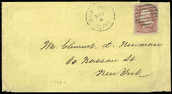 Ruby City, Idaho Nov 1, [1866]. Black cds with grid killer on 1861 ...