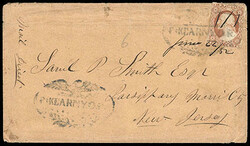 Ft Kearny O.R. June 22/52. ornate black spread eagle, stars, and ...