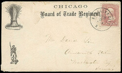 Nebraska City, N.T. Feb 3 1863. Black double-circle datestamp tying ...
