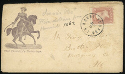 Nebraska Territorial Covers Including Four Patriotics. Group of six ...