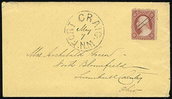 Fort Craig, N.M. May 7. Nice strike of large cds with date in ...