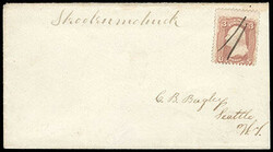 Skookumchuck. Manuscript postmark of cover franked with manuscript ...