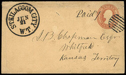 Steilacoom City, W.T. Jun 21. Bold strike of cds on 1853-55 3¢ ...