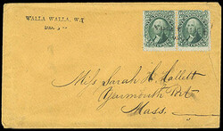 1861, 10¢ green. Sharp strike of two-line postmark on circa 1862 ...