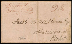 Detroit [Michigan Territory] August 30th 1816. Dateline on four-page ...