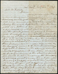 Liberty (Missouri) Feby 24th 1849. Dateline on four-page letter only ...