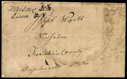 Warsaw, Ills June 28 [1839]. Manuscript postmark with "25" rate on ...