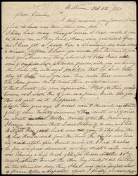 Bellevue [Nebraska Territory] Feb 8th, 1861. Dateline on four-page ...