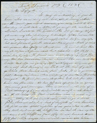Fort Laramie (Wyoming) July 9 1849. Dateline on bluish four-page ...