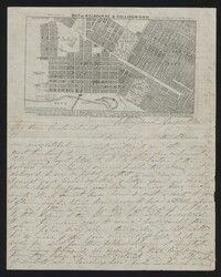 (Australia) Map of Melbourne & Collingwood. Used illustrated 8.5x17" ...