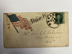 (Incoming) Flag Patriotic Covers Addressed to California. Lot of ...