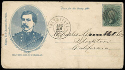 (Incoming) Patriotic Cover Addressed to Stockton, California. ...