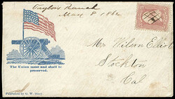 Taylors Ranch, Cal., May 8 1862. Manuscript postmark (PLU-2410, one ...