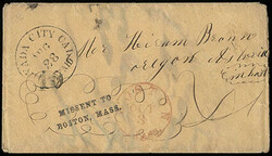 (Nevada) Nevada City, Cal. PAID 3 Aug 28. Fine integral rate ...