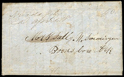 (Nevada) Nevada City, Cal. April 18 (1851). Manuscript postmark on ...
